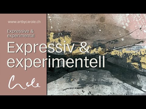 Mixed Media: Malerei mit Acryl, Kaffee, Holzbeize, Blattgold und mehr