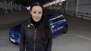 Kaaran Mia Pelttarin koeajossa Suomessa tehty Mercedes-Benz