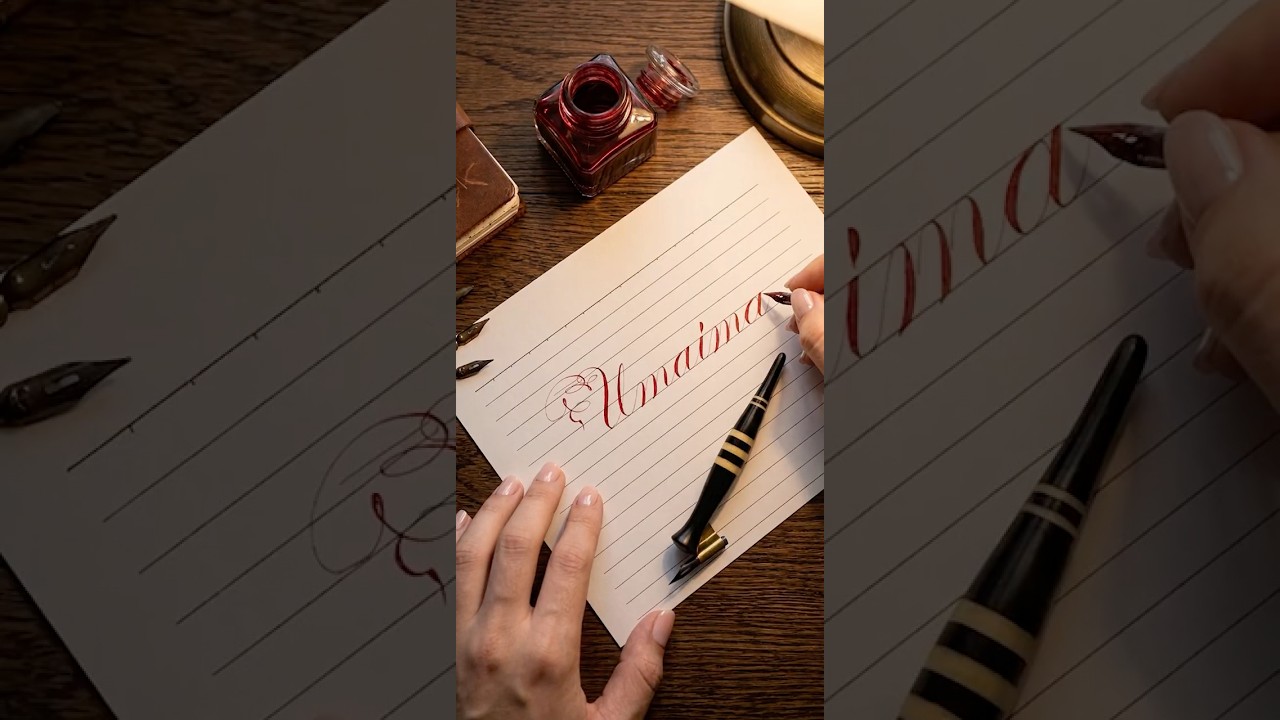 Penmanship - Artistic lettering method: Umaima #short