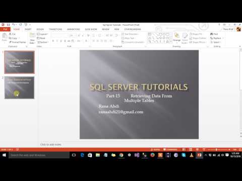 Part 16 Retreiving Data From Multiple Tables