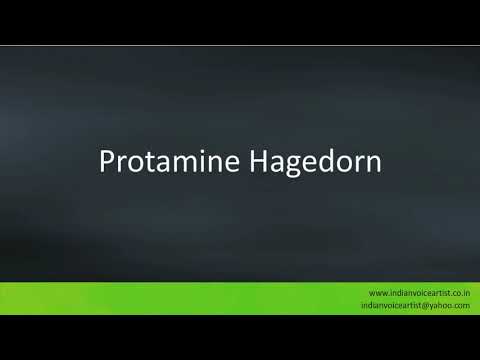 Pronunciation of the word(s) "Protamine Hagedorn".