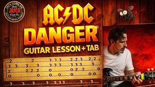AC/DC - Danger - Guitar Riffs lesson + TAB