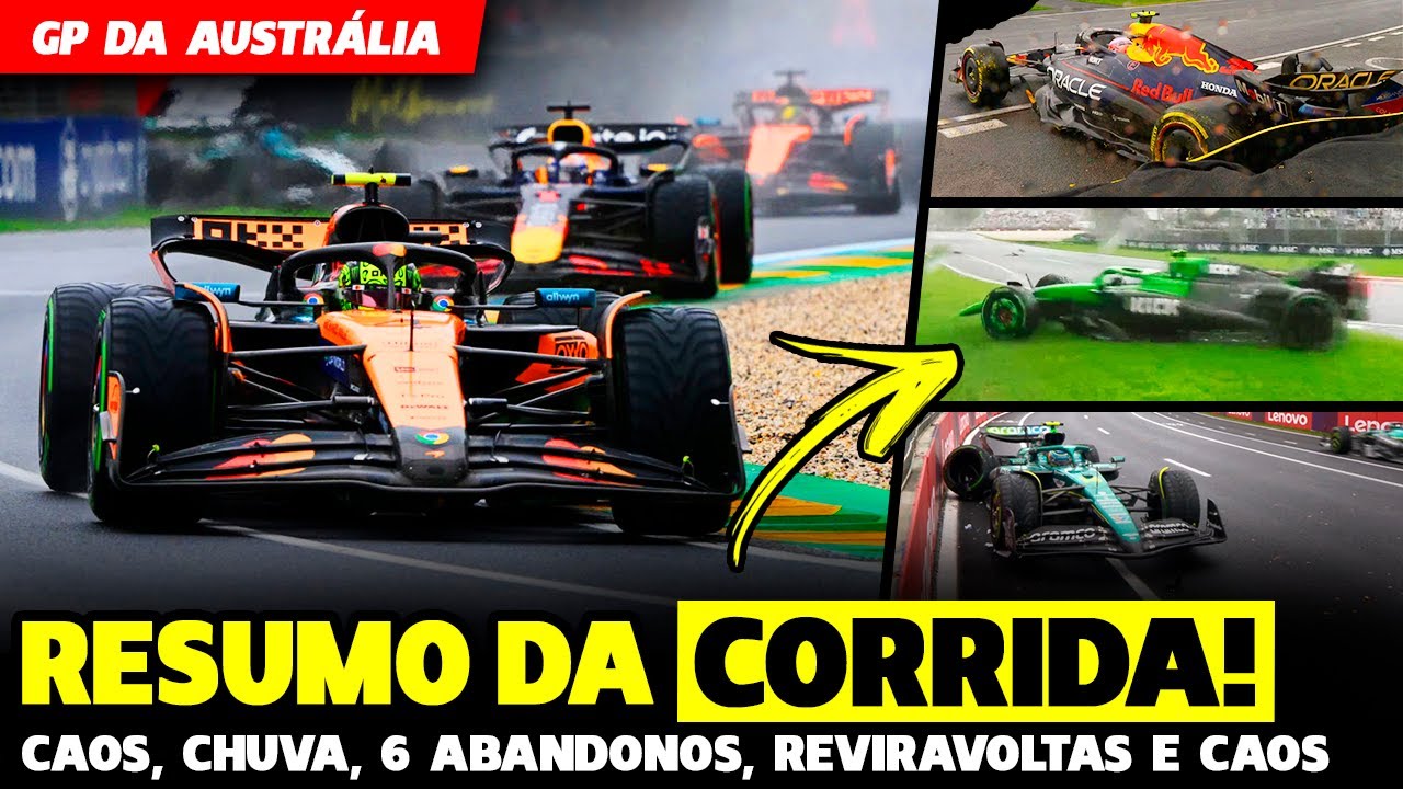 🚨GP DA AUSTRÁLIA TEM CAOS, BORTOLETO FORA, CHUVA, REVIRAVOLTAS E ABANDONOS | FÓRMULA 1 | GP EM CASA