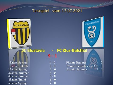 Testspiel 1.Mannschaft SC Blustavia - FC Klus-Balsthal