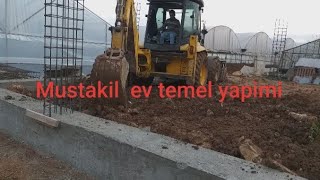 Mustakil ev temel yapımı #temeldolgu #kolondikimi #betondökümü