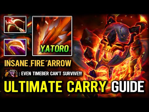 ULTIMATE CARRY GUIDE Yatoro Clinkz | Desolator + Daedalus Build | Insane Searing Arrows 7.40c DotA 2