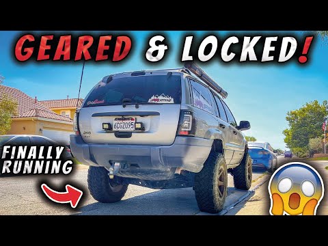 Finally Locked and Geared to 4.56 on the Jeep WJ + Test Drive