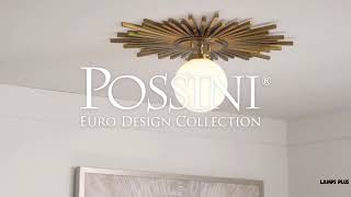 Watch A Video About the Possini Euro Hazel Warm Antique Brass Ceiling Light