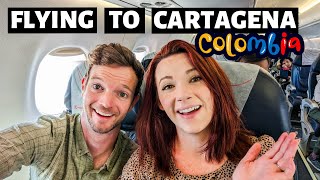 Flying to Cartagena Colombia // Airport International Travel Day Vlog