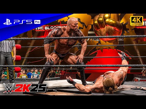 WWE 2K25 - The Rock vs. Brock Lesnar - Amazing Match at The Tribal Hall | PS5™ Pro [4K60]