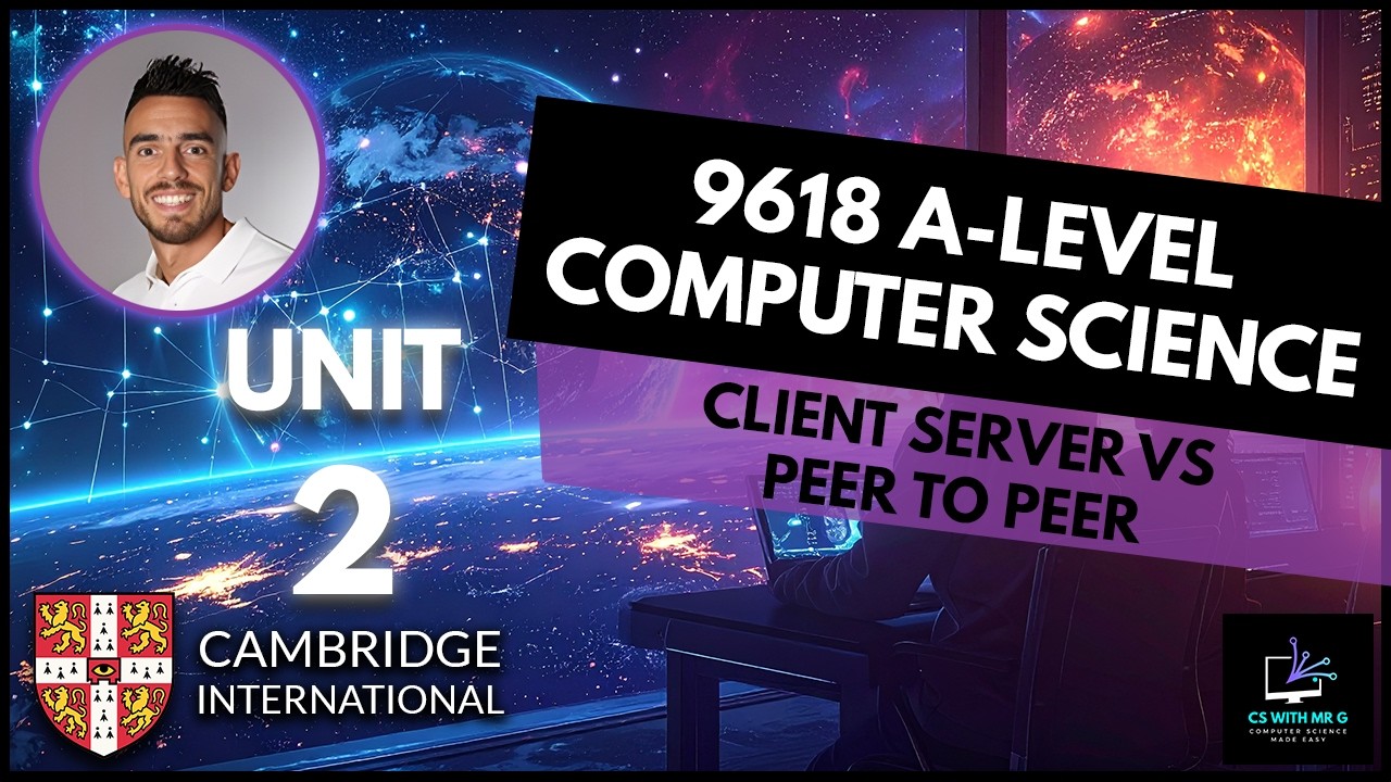 9618 AS Level Computer Science | Unit 2 Lesson 2: Networks | Client Server Peer to Peer P2P