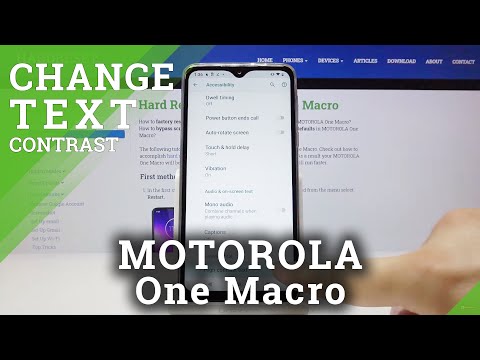 How to Activate High Contrast Text in MOTOROLA One Macro – Display Settings