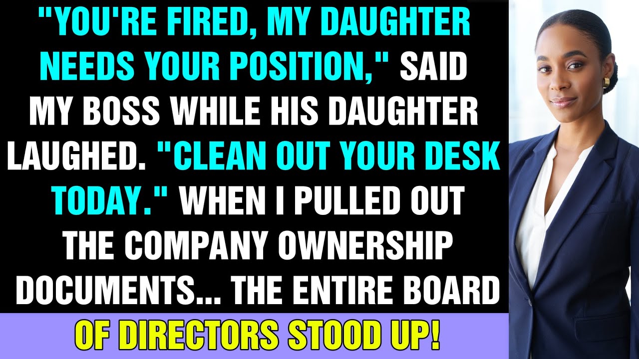 My Boss Fired Me Because of His Daughter, But He Didn't Know I Was the Secret Owner of the Company.