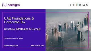 UAE Foundations & Corporate Tax Structure, Strategize & Comply