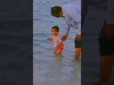 Rida is enjoying at beach#short #viral #trending