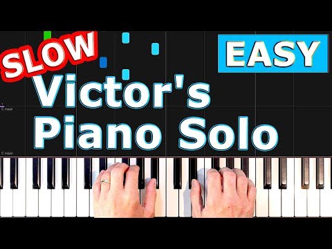 Victor's Piano Solo (Corpse Bride) - SLOW Piano Tutorial