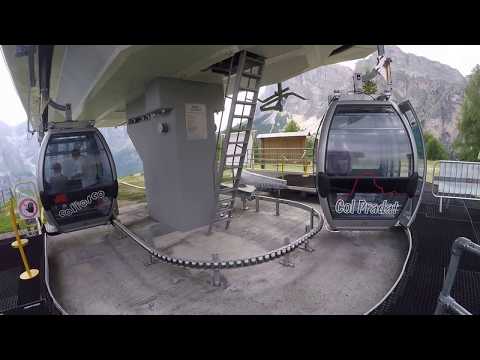 Discesa integrale cabinovia Leitner "Col Pradat " Colfosco (Bz); 8/8/2017 (gondola lift / Seilbhan)