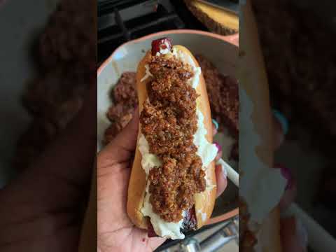 Carrot dogs with pecan chili for the win!