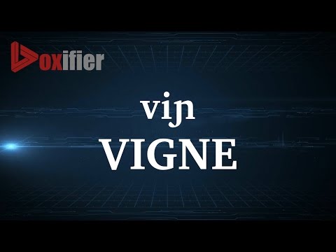 How to Pronunce Vigne in French - Voxifier.com