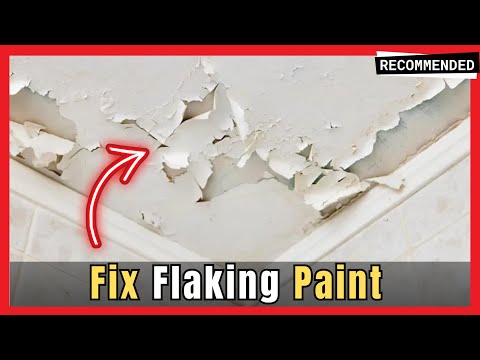 How To Fix Flaking Peeling Bubbled Paint - Bathroom Ceiling DIY