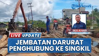 Hasil Guyub Warga & Petugas di Singkil Utara Aceh, Jembatan Ambruk Kini Bisa Dilintasi Sepeda Motor
