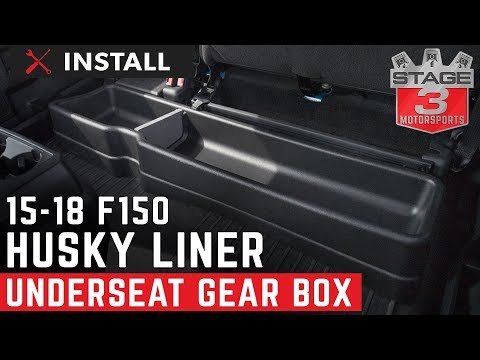 2015-2018 F150 and Raptor SuperCrew Husky Liner Underseat Gear Box Install