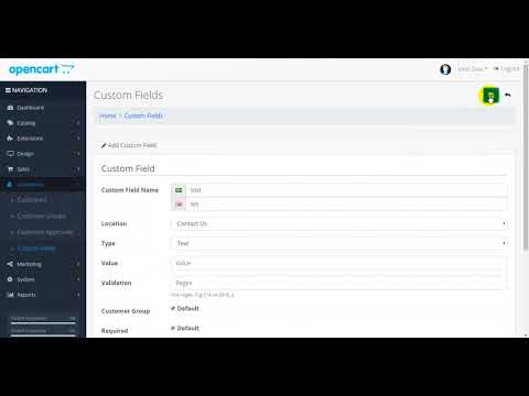 Add custom field to contact in Opencart