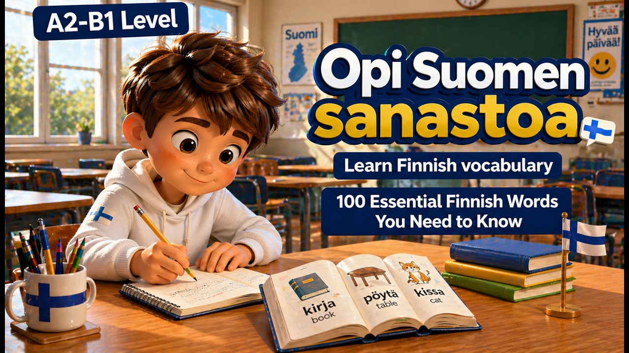 100 Essential Finnish Words (A2–B1) You Need to Know #04 || Vocabulary for Beginners.