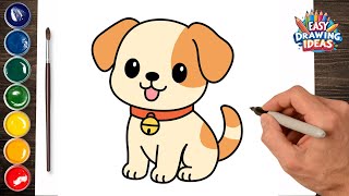 How to Draw a Cute Puppy Easy Kawaii Dog Drawing Tutorial for Kids & Beginners