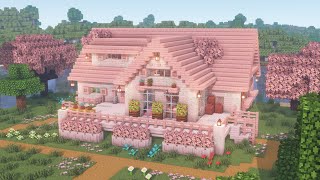 [Minecraft] How to Build a Pale Oak and Cherry Blossom Cottage / Tutorial