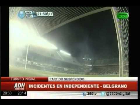 360 TV - Actualidad: se suspendió el partido entre Independiente y Belgrano