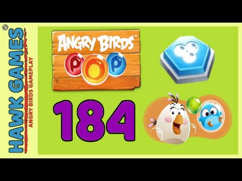 Angry Birds Stella POP Bubble Shooter Level 184 Hard - Walkthrough, No Boosters
