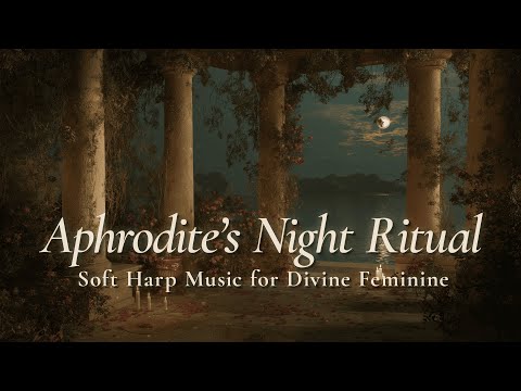 Aphrodite’s Night Ritual 🌙 Soft Harp Music for Lunar Beauty and Feminine Stillness