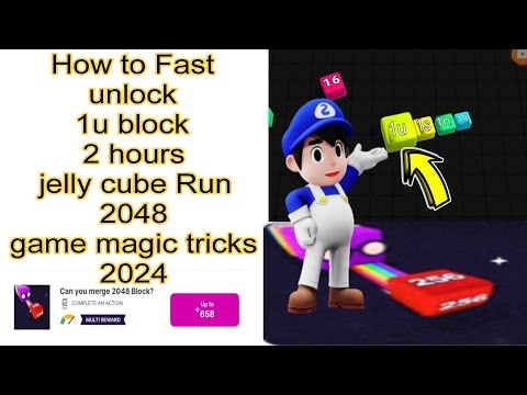 How to unlock 1u block jelly cube Run 2048 game 2024