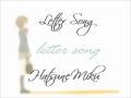 ~Hatsune Miku: Letter Song (Romaji/Eng Subs ...