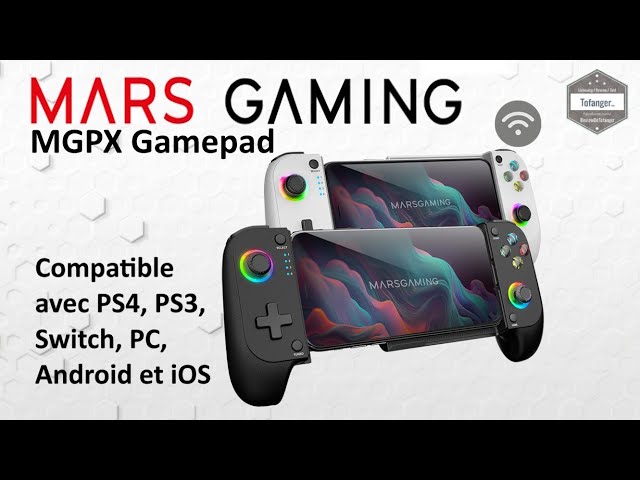 Vídeo relacionado con Mars Gaming MGPX, Gamepad Bluetooth 5.0 2en1, RGB Neon, Vibración Dual y Función Turbo, Soporte Smartphone Hasta 6.8", Mando Multifunción Compatible PC, Android, iOS y Consolas, USB-C y Funda, Blanco