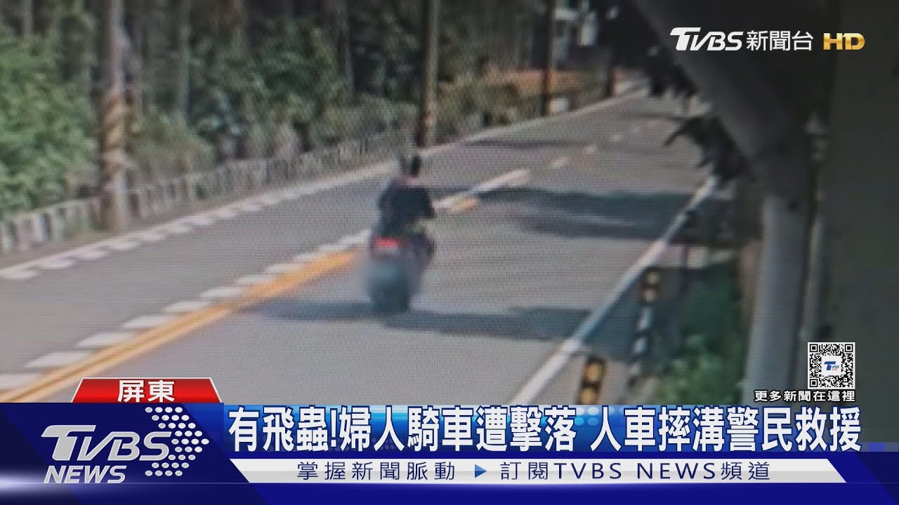 這個時段騎車要當心! 婦遭飛蟲擊落人車摔溝