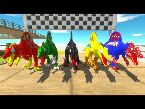 Spinosaurus Hero Vs Dilophosaurus Jurassic World Evolution Dc Comics Race Championship
