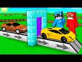Usé Un PORTAL Para MEJORAR Mi COCHE En Minecraft