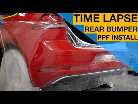 TIME LAPSE - Rear Bumper PPF Install - XPEL Ultimate Plus PPF