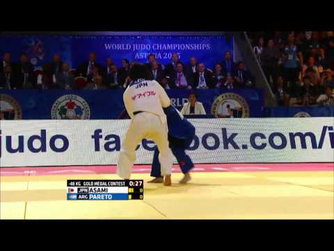 Paula Pareto vs Haruna Asami World Judo Championships 2015 - Astana