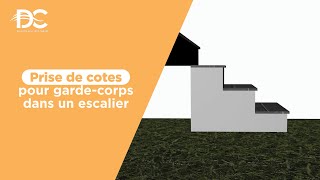 Prise de cotes pour garde-corps dans un escalier