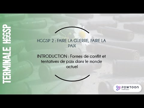 HGGSP TERMINAL: forms of conflict and attempts at peace in today's world