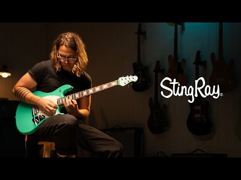 Sterling StingRay Baritone Electric Guitar - Toluca Lake Blue image 5