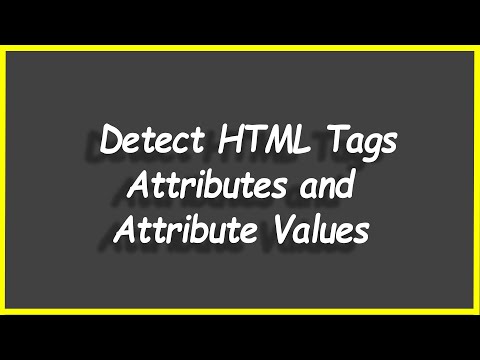 Python Programs 101 Detect Html Tags Attributes And Attribute Values