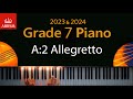 ABRSM 2023 & 2024 - Grade 7 Piano exam - A:2 Allegretto ~ Bohuslav Martinu