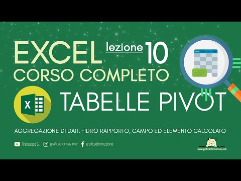 EXCEL CORSO COMPLETO | TABELLE PIVOT | 10
