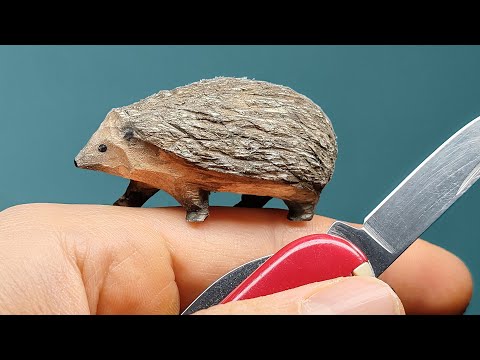 Whittle a 1x1 Hedgehog | Step-By-Step Beginner Tutorial