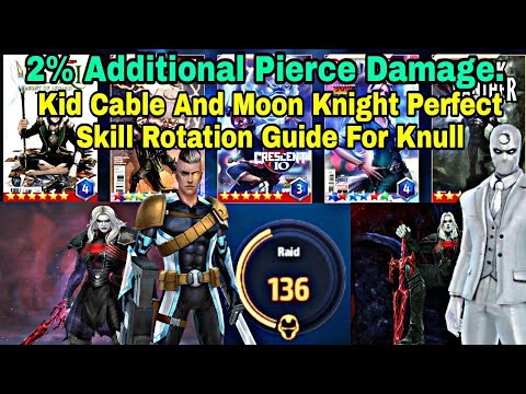 Cable New Uniform And Moon Knight Clear Knull with 2% Additional Pierce Damage - Marvel Future Fight