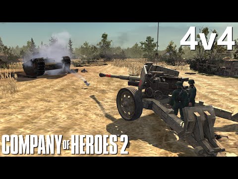 CoH2 - British Forces HARD CARRY 4v4 (Company of Heroes 2)